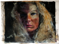 Selbstportrait/ 2007/ Acrylic on photographic paper/ 29,5 x 21 cm